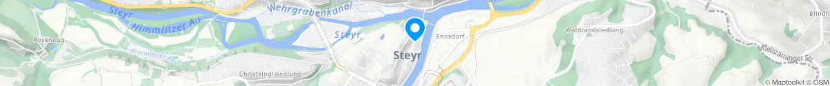 Kartendarstellung des Standorts für Alte Stadtapotheke in 4400 Steyr